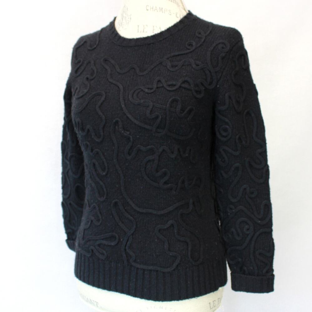 Opening Ceremony black vintage Y2K Supersoft wool crewneck sweater XS